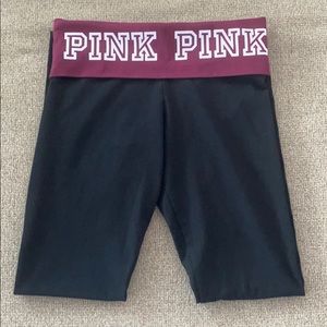 XS Black/Burgundy PINK Victoria’s Secret Leggings
